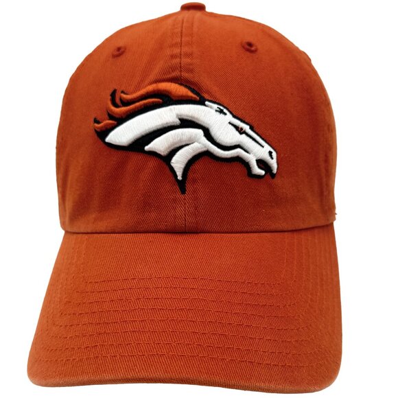 DENVER BRONCOS 47 Brand Clean Up NFL Adjustable Snap Back Dad Hat Cap Orange - Picture 1 of 11